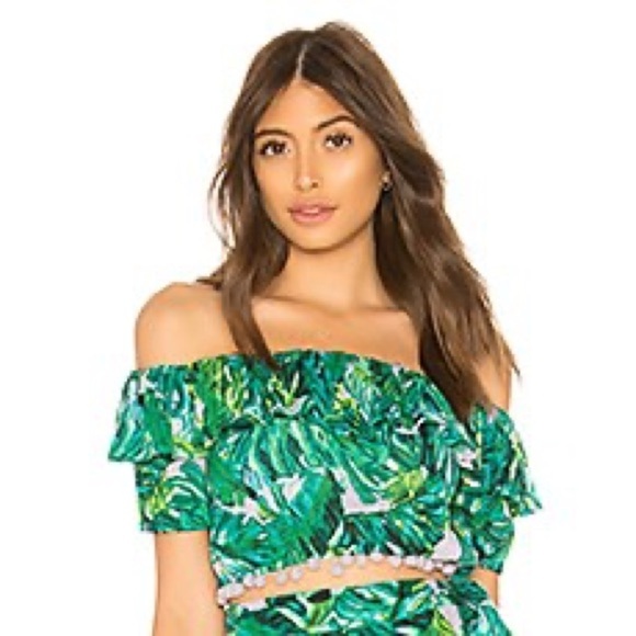 Lovers and Friends Alicia Top in Lilac Palm (S) - Picture 1 of 4